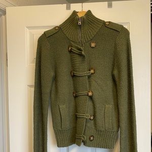 American Eagle military inspired sweater.